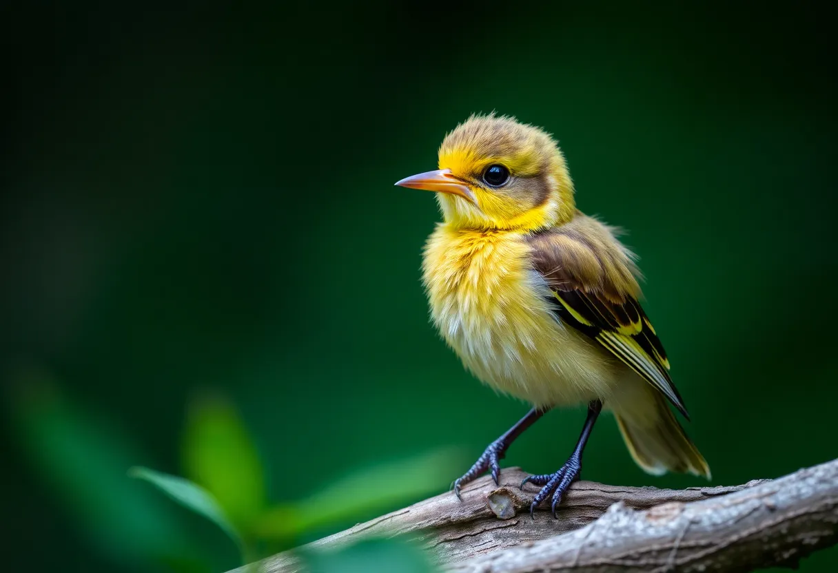 Adorable nido bird in nature