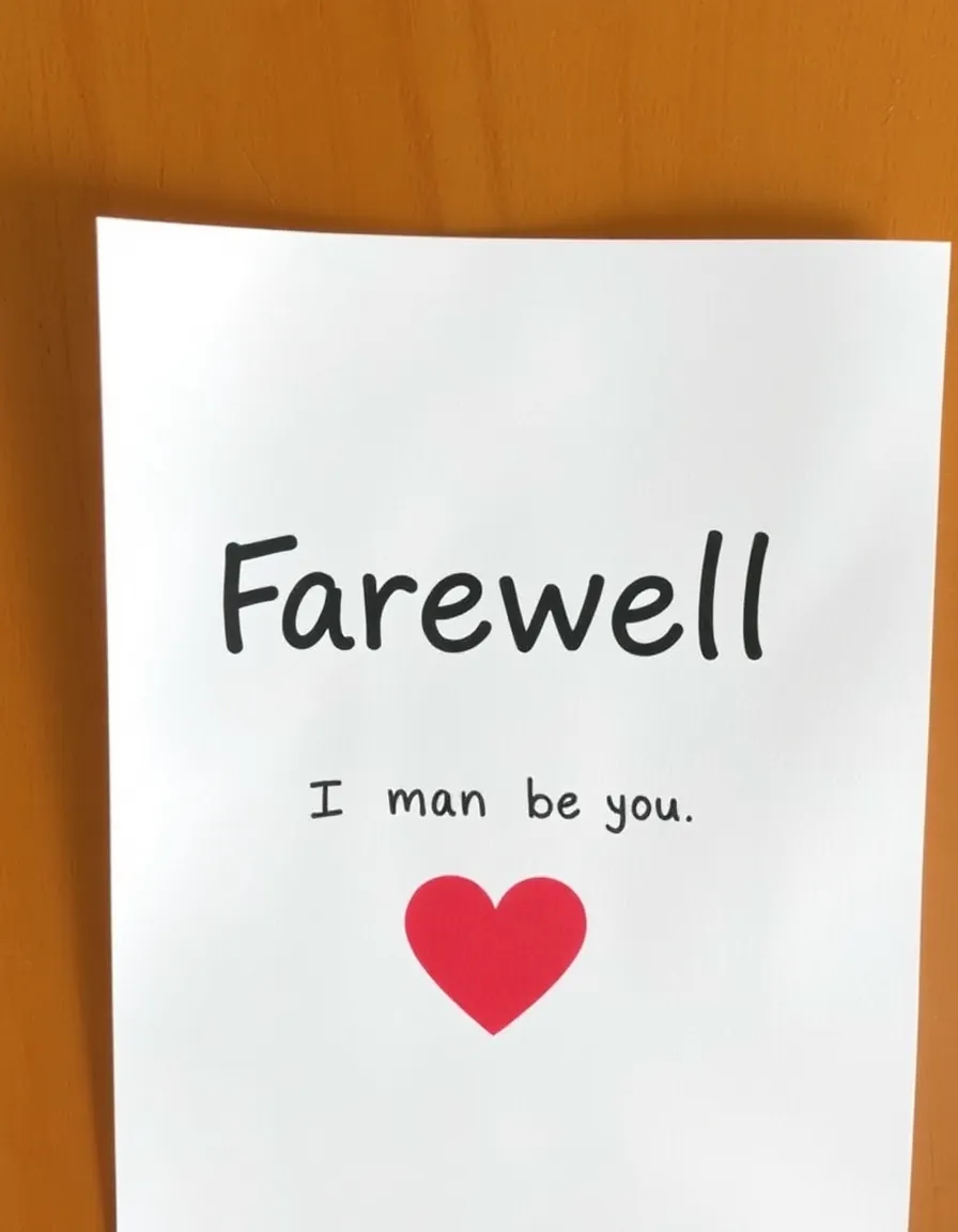Casual farewell message