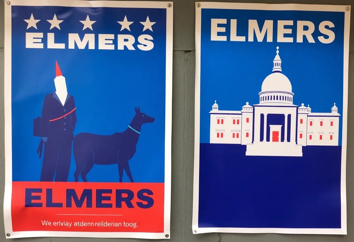 Political posters made with Elmer's Glue