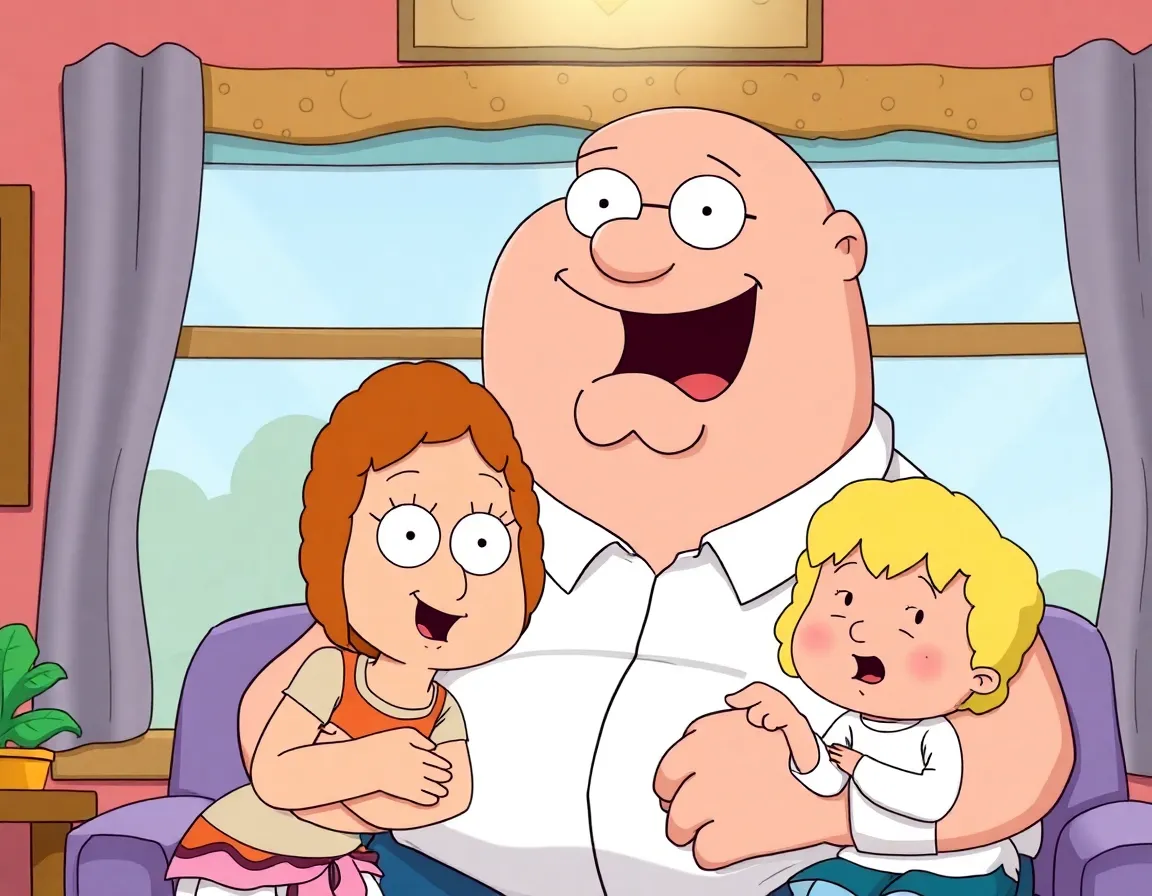 The Griffin family from Family Guy