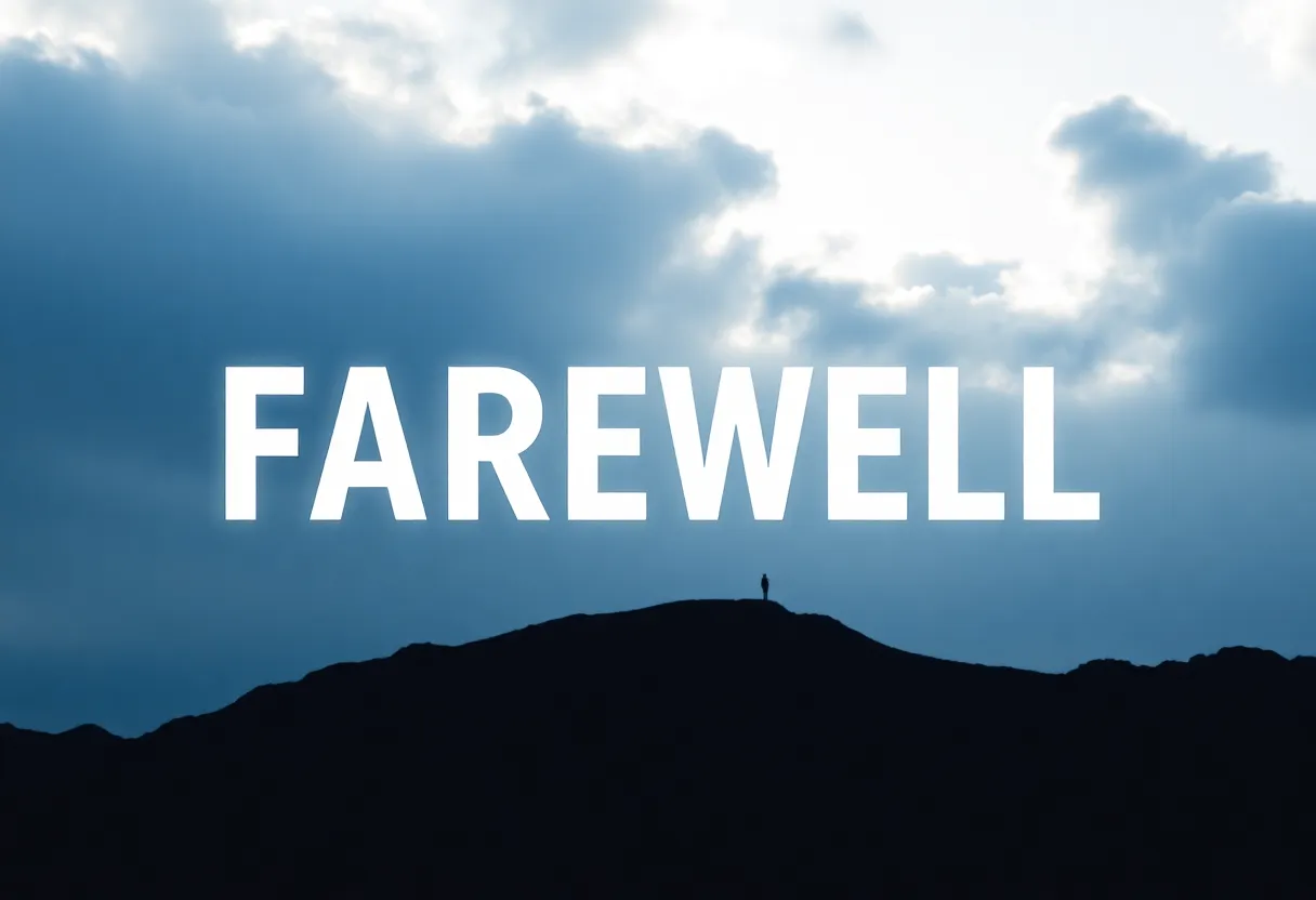 Farewell message illustration