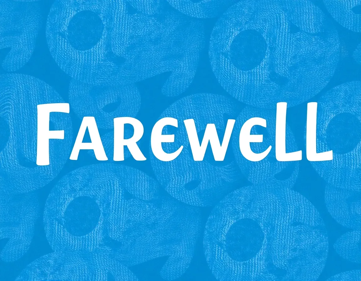 Farewell message with waving hand emoji