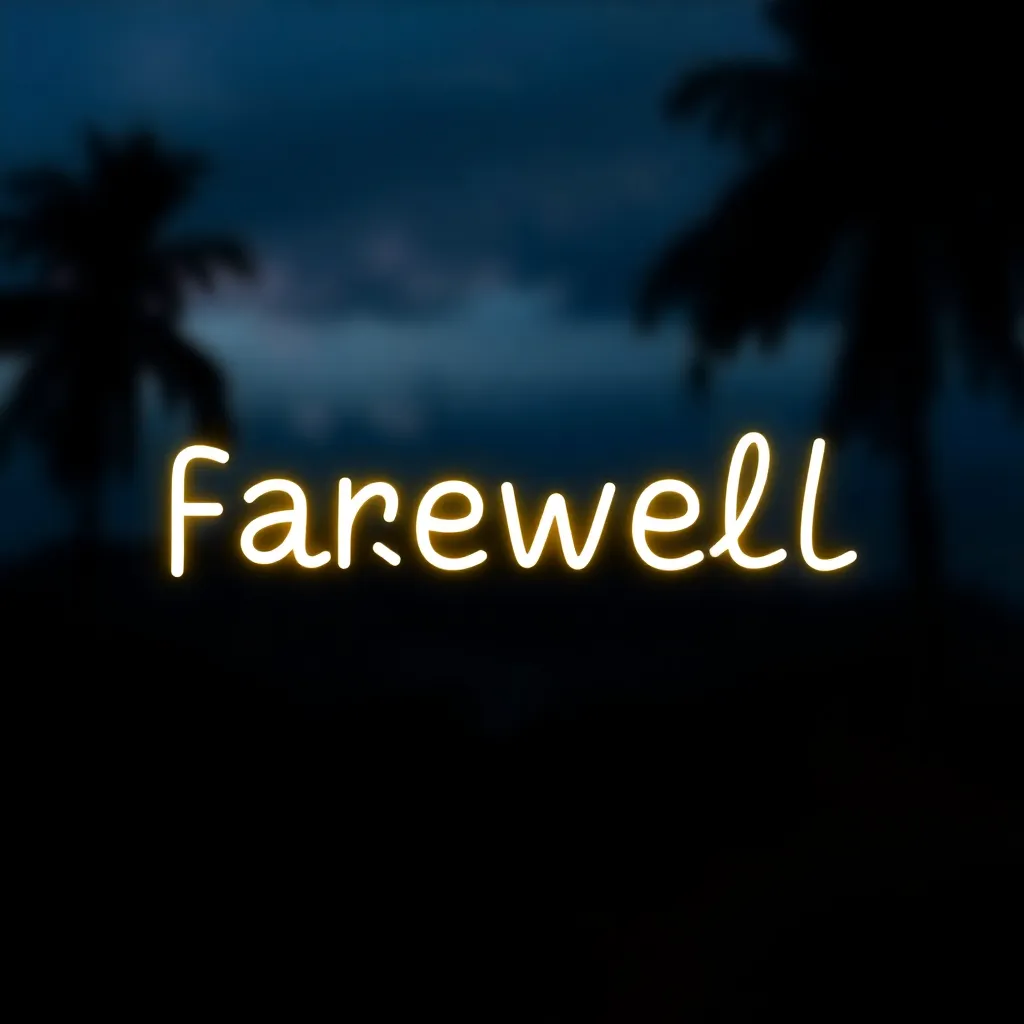 Farewell message: Bye. Bye.