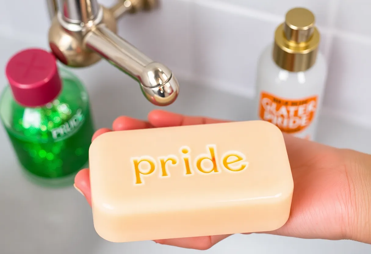 Glitter infused hand soap bar
