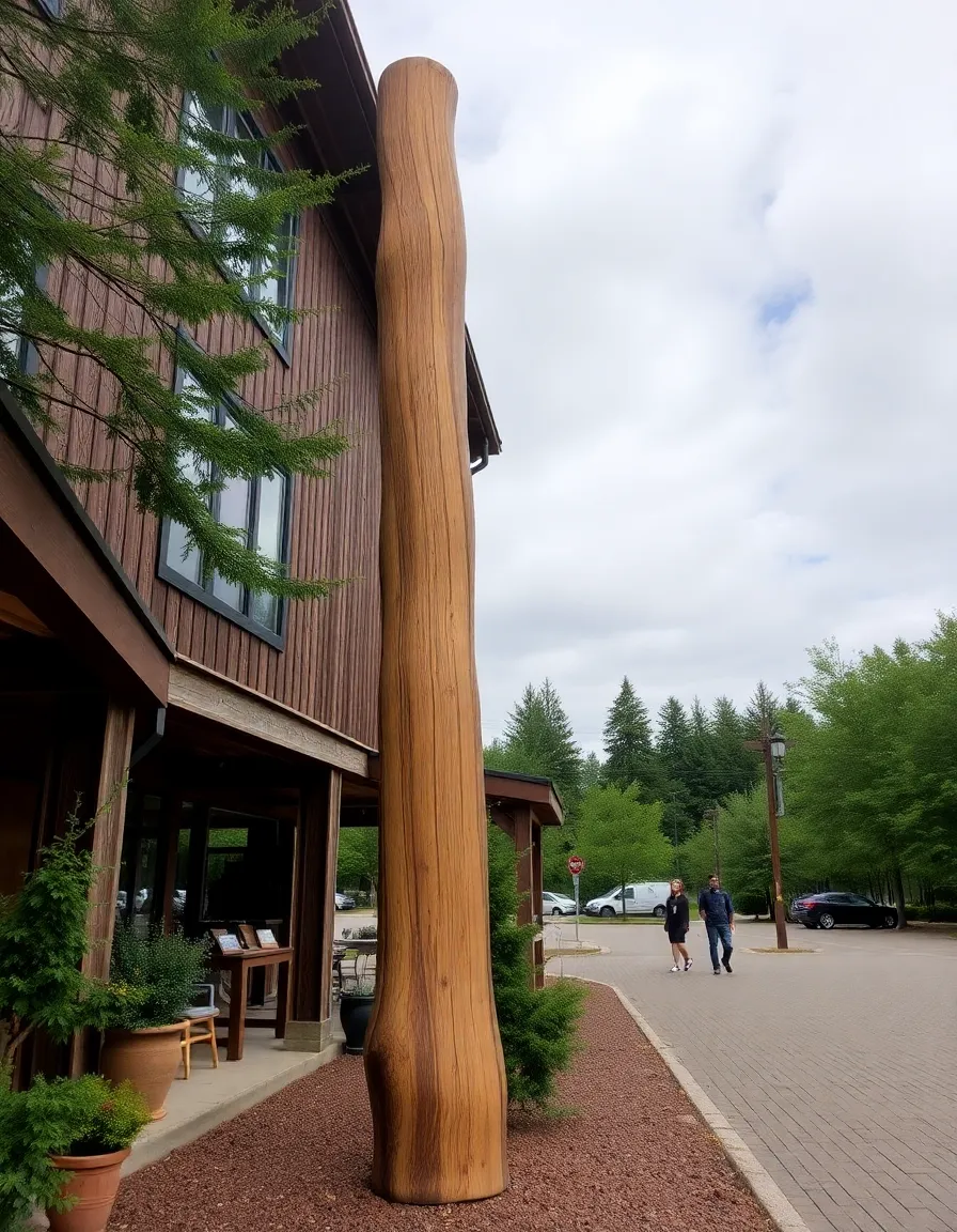 Large wooden dildo