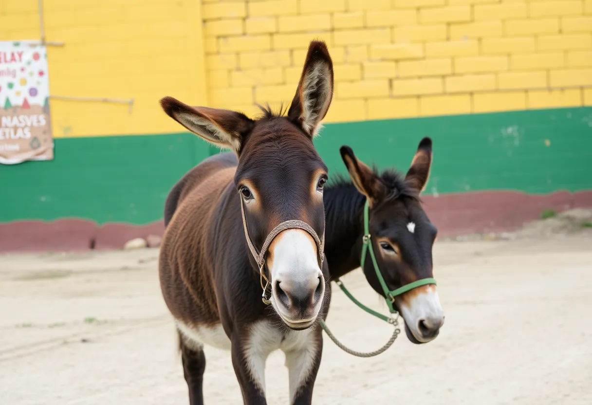 Make friends and donkey