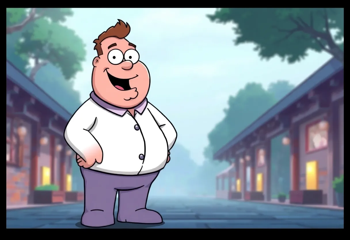 Peter Griffin standing smiling
