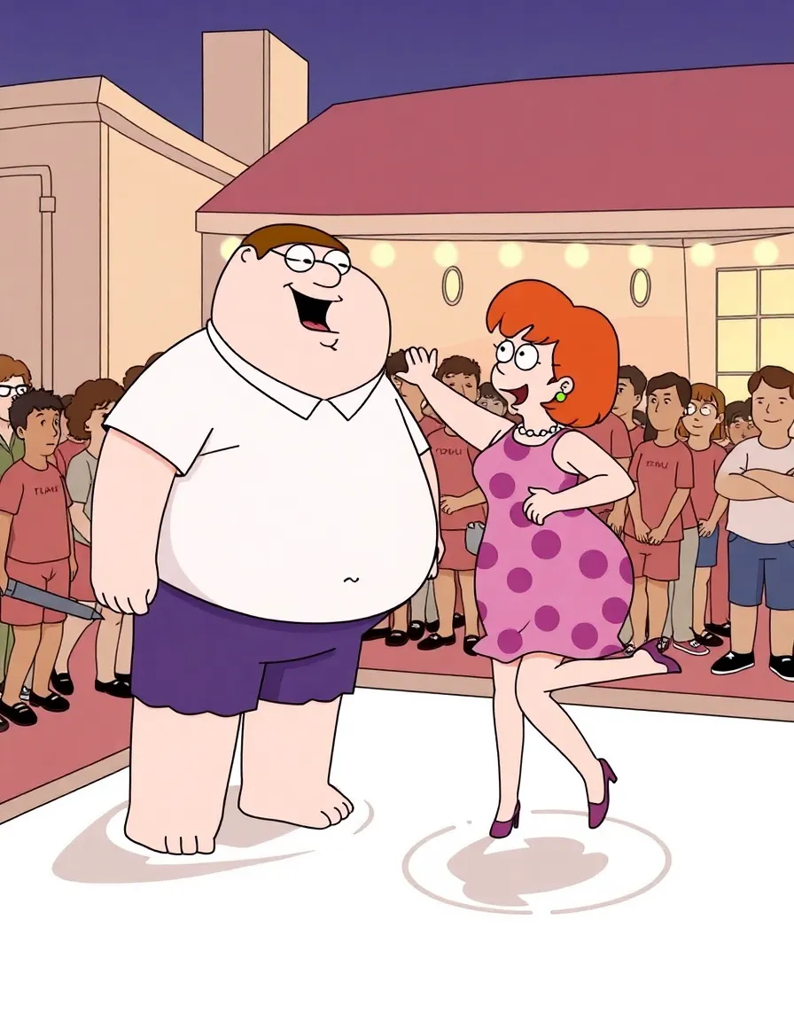 Peter Griffin twerking saying Lois, I finally made it