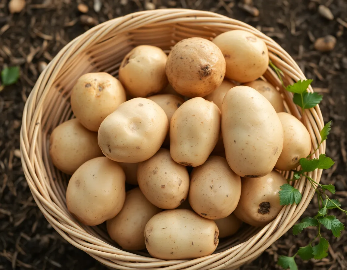Potatoes in basket