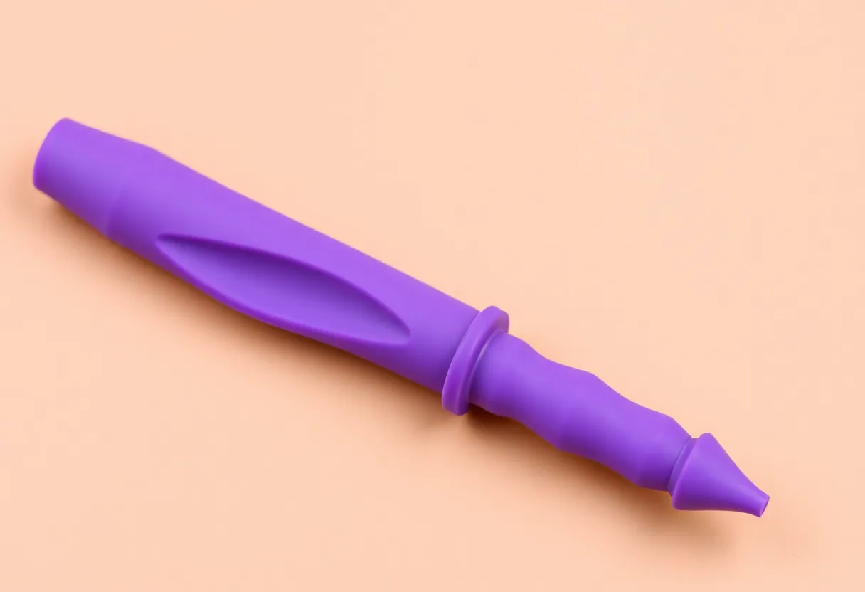 Purple silicone dildo
