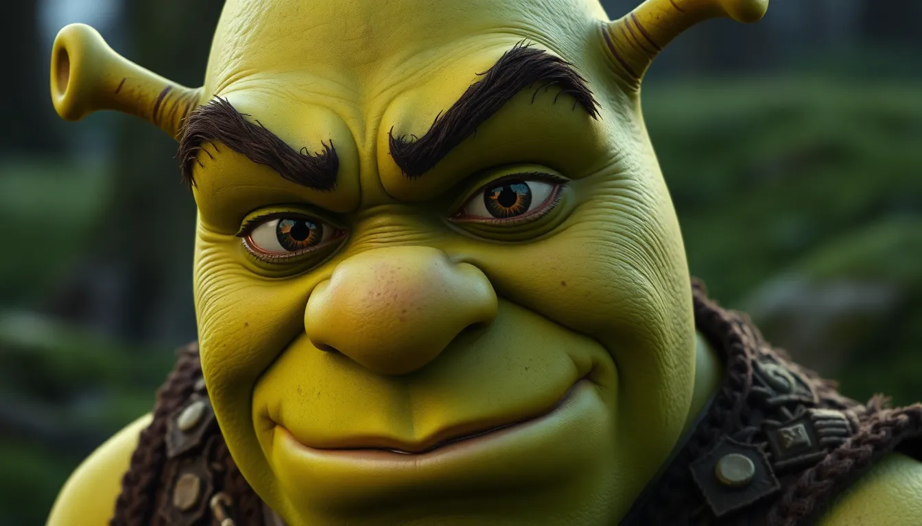 Shrek ogre green face logo Colin