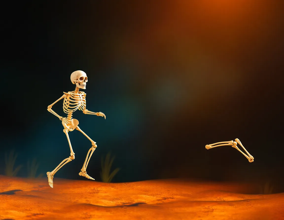 Skeleton running animation