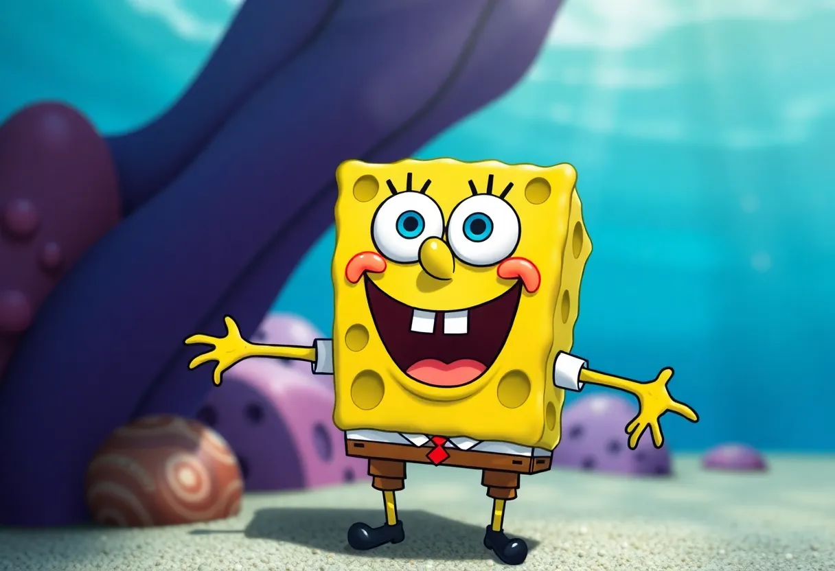 SpongeBob SquarePants smiling