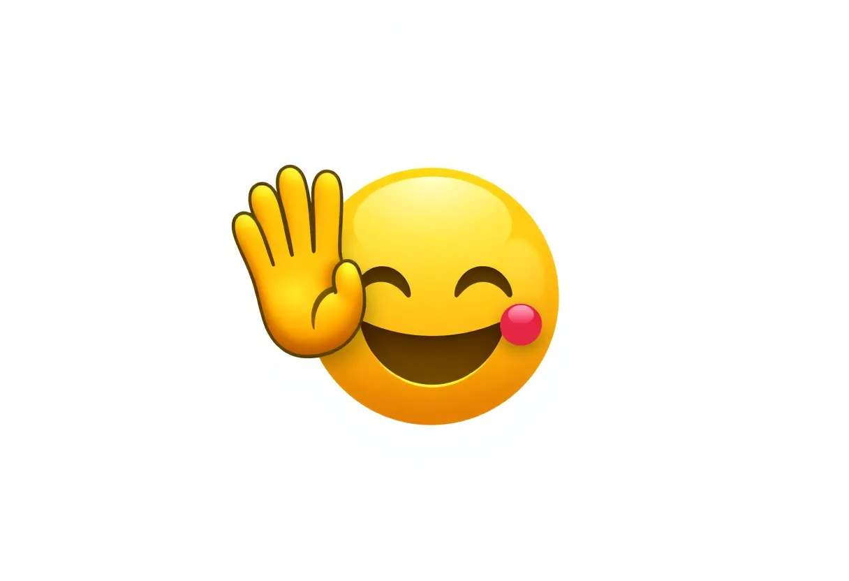 Waving hand emoji